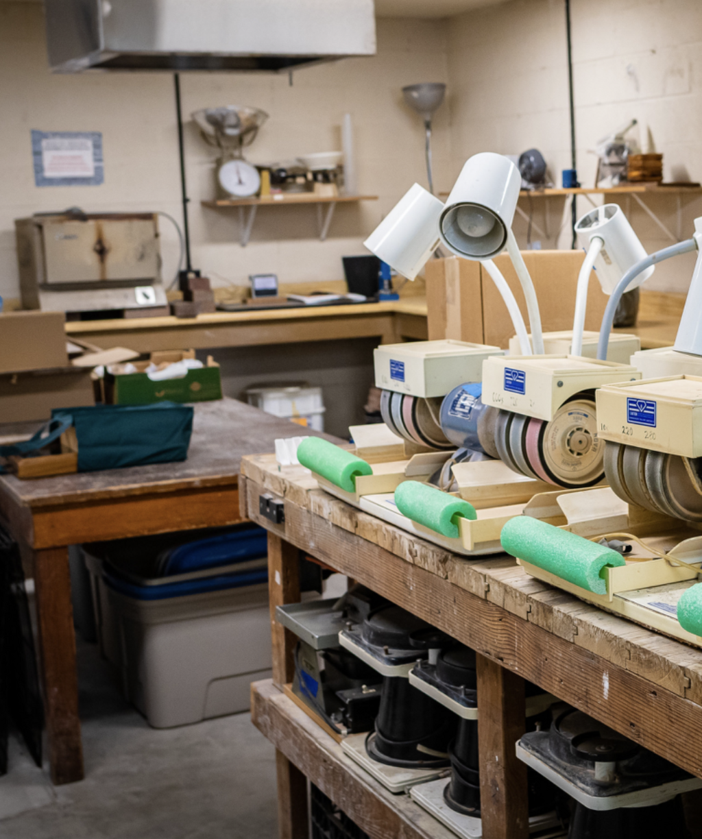 Picture of the interior of the Durley Workshop Lapidary and Metalsmithing areas